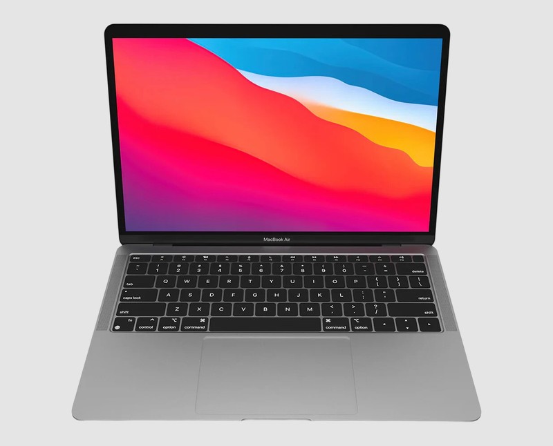 Apple MacBook Air 13 M1 2020 A2337 Space Gray refurbished laptop, front view, open