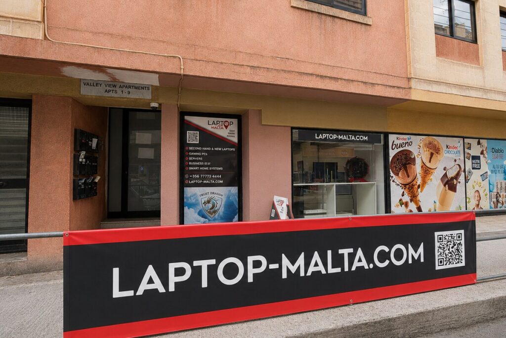 Laptop-Malta shopfront on Triq Birkirkara