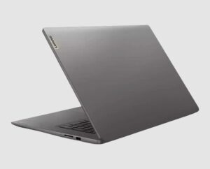 Lenovo IdeaPad 3 17IAU7 i7 in Gray, three-quarter side view