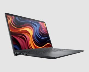 Dell Inspiron 15 3530 i7 in Black, three-quarter side view