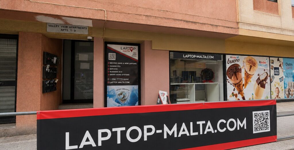 Laptop-Malta shopfront in St. Julian's