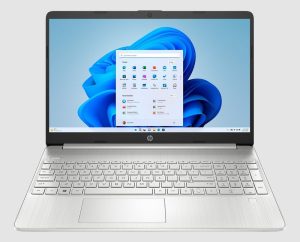HP 15-dy2132wm 15.6 inch touchscreen laptop, front view