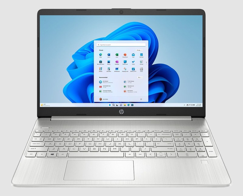 HP 15-dy2132wm 15.6 inch touchscreen laptop, front view