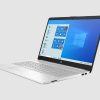 HP 15-dy2132wm side view HP 15-dy2132wm laptop, angled view with USB and card reader ports