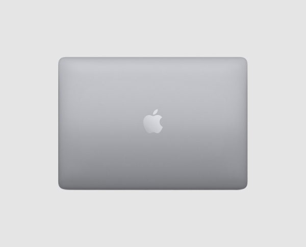 MacBook Pro A2338 2020 M1 rear view showing the Space Gray lid
