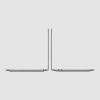 MacBook Pro A2338 2020 M1 in Space Gray, side view showing the two Thunderbolt / USB 4 ports