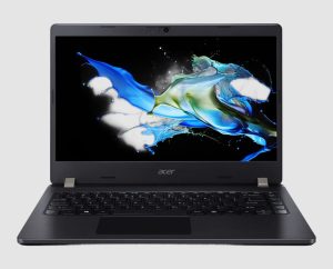 Acer TravelMate P214-53 refurbished laptop, 14 inch Full HD display, front view