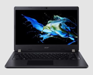 Acer TravelMate P214-53 refurbished laptop, 14 inch Full HD display, front view