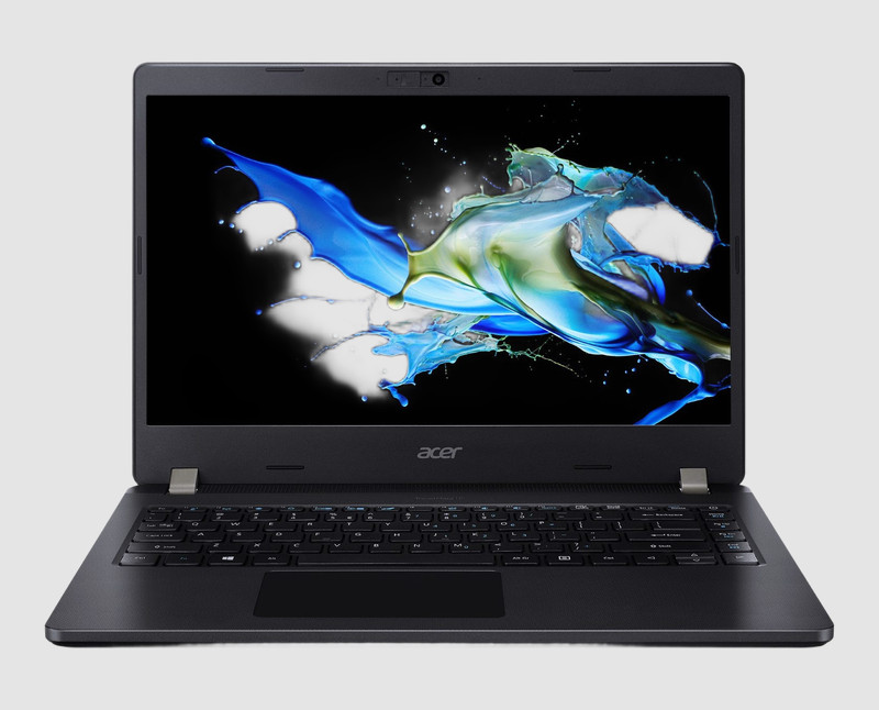 Acer TravelMate P214-53 refurbished laptop, 14 inch Full HD display, front view