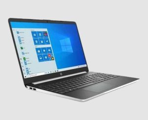 HP 15-dy1751ms refurbished laptop, side view with ports