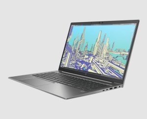 HP ZBook Firefly 15 G8 refurbished laptop, side view with ports