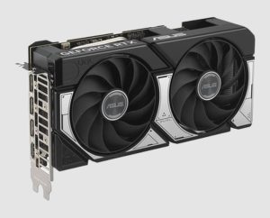 ASUS Dual GeForce RTX 5060 Ti 16GB graphics card, angle view