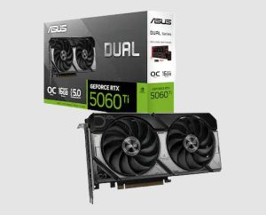 ASUS Dual GeForce RTX 5060 Ti 16GB graphics card, with box