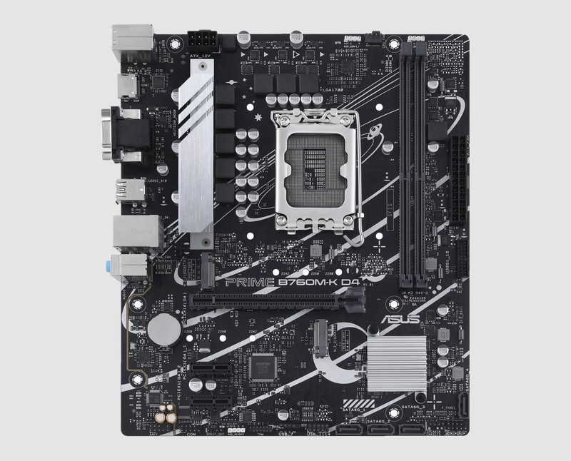 ASUS Prime B760M-K D4 motherboard, front view