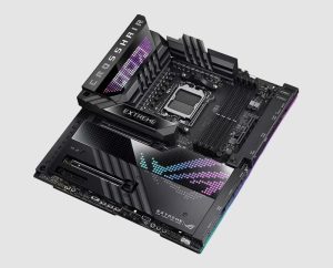 ASUS ROG Crosshair X670E Extreme motherboard, angle view
