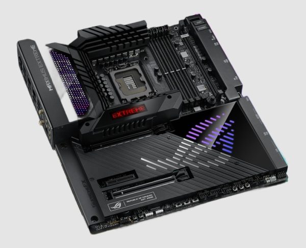 ASUS ROG Maximus Z790 Extreme motherboard, angle view
