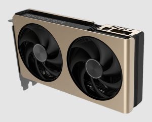 MSI GeForce RTX 5060 8G INSPIRE 2X OC graphics card, angle view