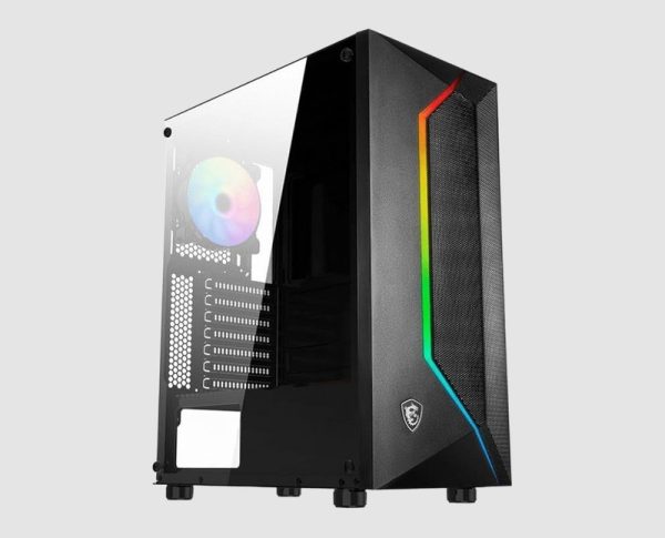 MSI MAG VAMPIRIC 100R Mid-Tower PC Case glass side MSI MAG VAMPIRIC 100R PC case, glass side