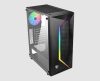 MSI MAG VAMPIRIC 100R Mid-Tower PC Case front angle MSI MAG VAMPIRIC 100R PC case, front angle