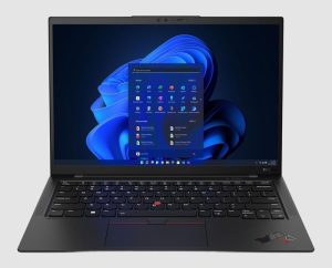 Lenovo ThinkPad X1 Carbon Gen 11 i7 refurbished laptop, front view, open
