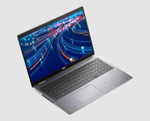 Dell Latitude 15 5520 refurbished laptop, side view with ports