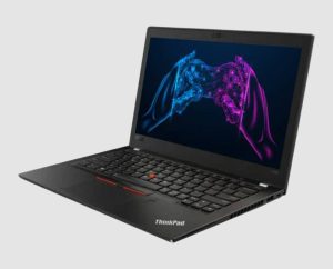 Lenovo ThinkPad X280 refurbished laptop, keyboard and screen from an angle