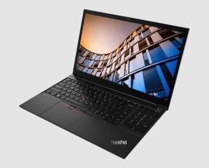Lenovo ThinkPad E15 Gen2 refurbished laptop, side view with ports